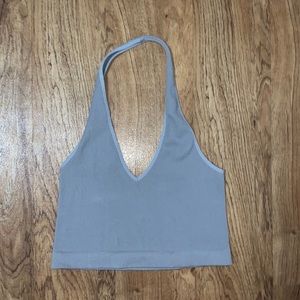 Light blue workout halter